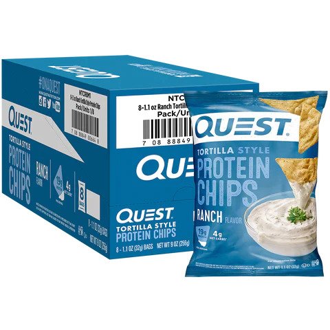 QUEST NUTRITION Tortilla Chips 8 Bag/Box - Various Flavours