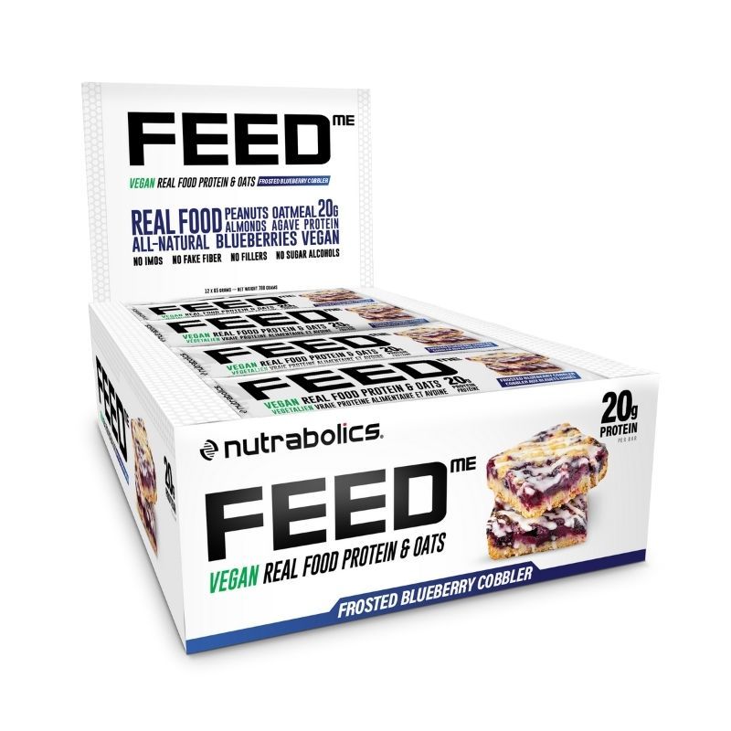 NUTRABOLICS Feed Vegan Bar 12 Bars/Box - Various Flavours